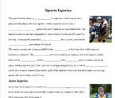 Sports Injuries Notes