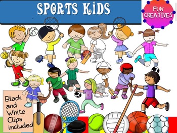 Preview of Sports Kids Clip Art