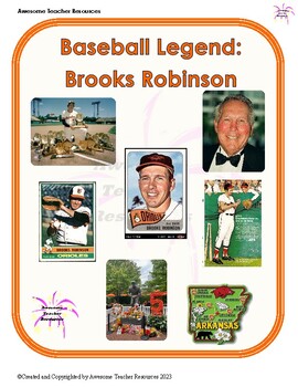 Preview of Sports Legend: Brooks Robinson Reading Comprehension Passage and Response Essay