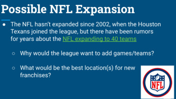 Preview of Sports Marketing: NFL Expansion Team Project