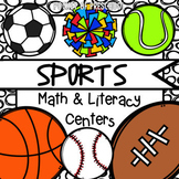 Sports Math and Literacy Centers for Preschool, Pre-K, and