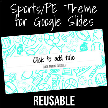 Preview of Sports Med/Health and PE Slideshow Theme Template