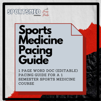 Preview of Sports Medicine Spring 2022 Sample Pacing Guide