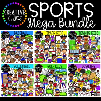 Preview of Sports Mega Bundle {Sports Clipart}