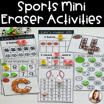 Preview of Sports Mini Eraser Activities