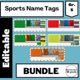 Sports Name Tags Bundle Math
