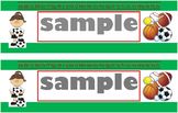 Sports Name Tags-Green (Publisher)