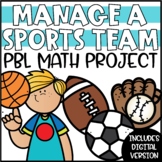 Sports PBL Math Project | Sports Team Project Based Learning