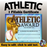 Sports Participation Certificatae - Baseball