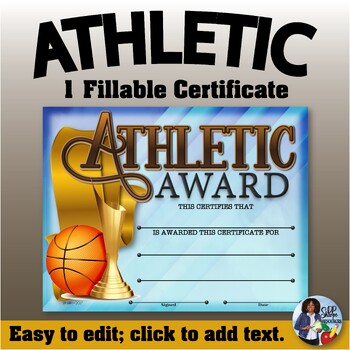 Preview of Sports Participation Certificate-Basketball