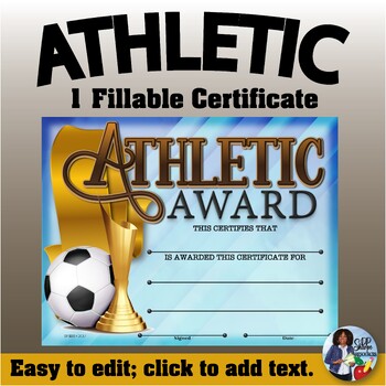 Preview of Sports Participation Certificate - Soccer