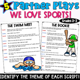 Sports Partner Plays: Read and Identify the Theme Workshee