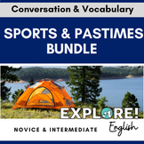Sports & Pastimes EDITABLE English / ELL Vocabulary & Conv
