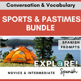 Sports & Pastimes EDITABLE Spanish Vocab & Conversation Bu