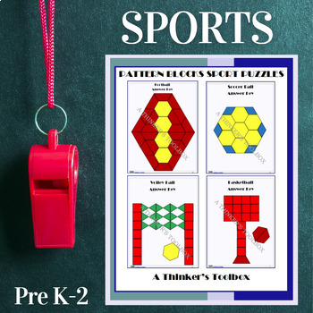 Preview of Sports Physical Education Pattern Block Mat Printables & Worksheets