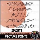 Sports Picture Font {Educlips Clipart}