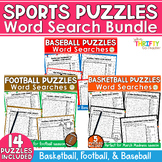 Sports Puzzles | Basketball Football & Baseball Word Searc