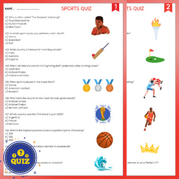 What is the name of the sport in the, Trivia Answers