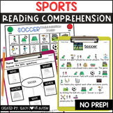 Sports Reading Comprehension Passages and Worksheets with Visuals