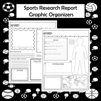 Preview of Sports Research Graphic Organizer Template