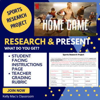 Preview of Sports Research Project. Physical Education Project. Sports Around The World