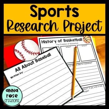 Preview of Sports Research Project - Report Templates and Research Graphic Organizers
