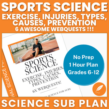 Preview of Sports Science: Exercise, Injuries, Types, Causes, Prevention - 6x WebQuests
