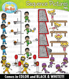 Sports Sequence Action Pictures Clipart {Zip-A-Dee-Doo-Dah