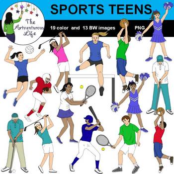 Sports Teens Clip Art by The Artventurous Life | TPT