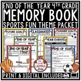 Sports Theme End of Year Memory Book 4th Grade Last Week o