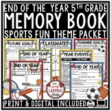 Sports Theme End of Year Memory Book 5th Grade Last Week o