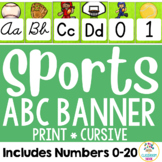 Sports Theme Alphabet & Number Line Banner | Print & Cursive