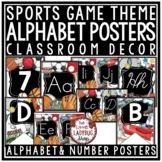 Sports Theme Classroom Decor Print & Cursive Alphabet Post