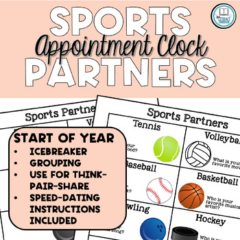 Preview of Sports Theme - Appointment Clock Partner - Icebreaker - Speed-Dating