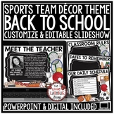 Sports Theme Meet the Teacher Template Editable Back to Sc