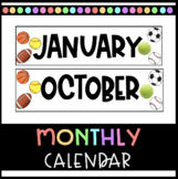 Sports Theme Calendar Months