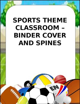 Preview of Sports Theme Classroom Decor - Binder Cover and Spines