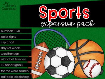 Sports Theme Decor {Expansion Pack} by Teacher's Clubhouse | TpT