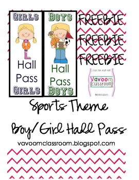 Preview of Sports Theme Hall Passes