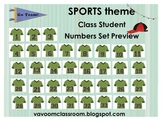 Sports Theme Jersey Student Numbers