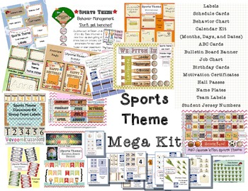 Preview of Sports Theme MEGA CLASSROOM KIT