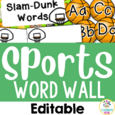 Sports Theme:  Editable Word Wall or Sound Wall Bulletin B