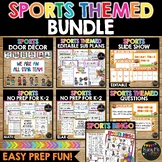 Sports Themed BUNDLE | Bingo | No Prep Worksheets | Bullet