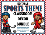 Sports Themed Classroom Decor EDITABLE