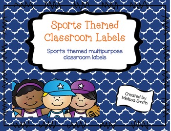 Preview of Sports Themed Classroom Labels - Edible