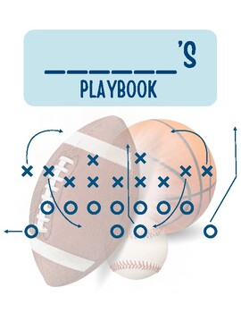 Preview of Sports Themed Mental Health Playbook Workbook for Adolescent or Adult