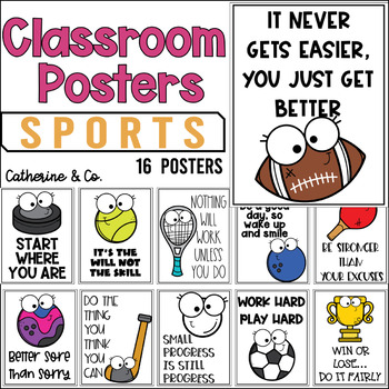 Preview of Sports Themed Posters | Class Decor
