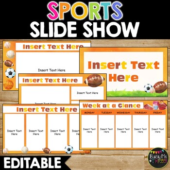 Preview of Sports Themed SLIDE SHOW | Editable | Google Slides Presentation | Sports