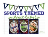 Sports Themed Subject Labels