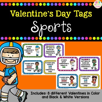 Sports Themed Valentines Gift Tags By Live Love Learn With Miss Kriss